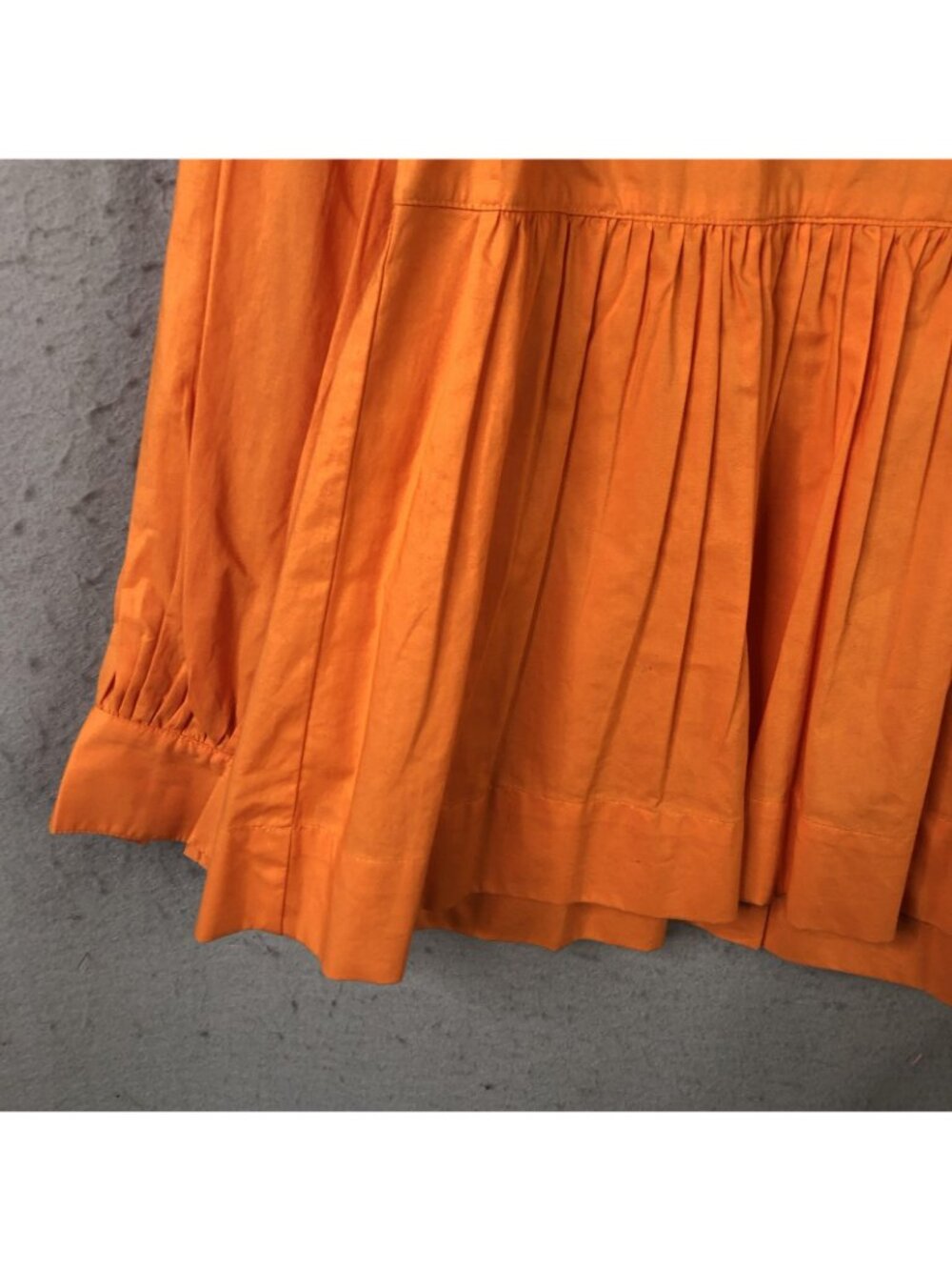 Joe's Jeans Tunic Blouse Womens XS Orange Poplin Empire Poet Peplum Top - Picture 11 of 16